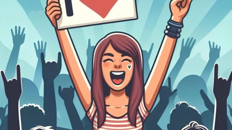 ai generated, fan, concert, girl, cheering, rock, spectator, love, fan girl-8865510.jpg